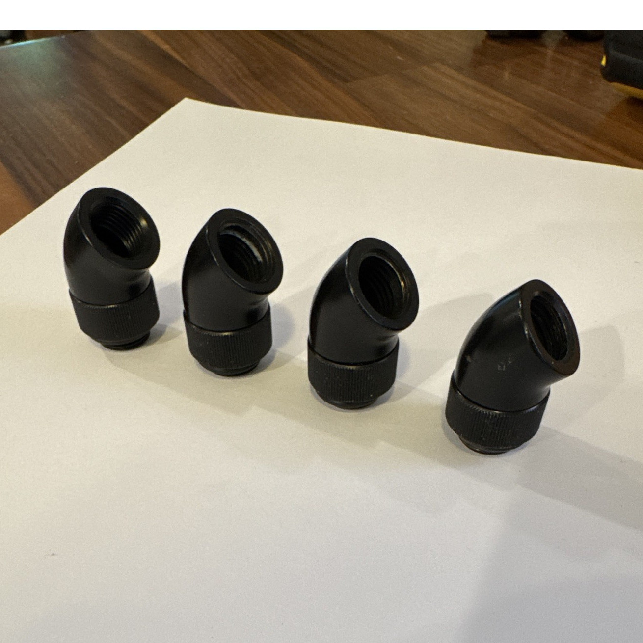 EKWB EK-AF Classic Angled 45 degree fittings, Black (4 count)
