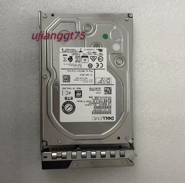 Used Dell EMC 8TB 44YFV HUS728T8TAL5200 SAS 12Gb/s 7.2K 512e 3.5" hard drive
