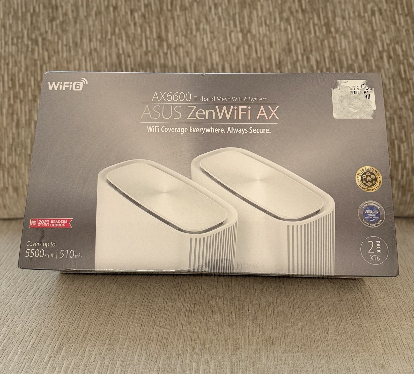 ASUS ZenWiFi AX6600 Tri-Band Mesh WiFi 6 System XT8 2-Pack White NEW SEALED FAST