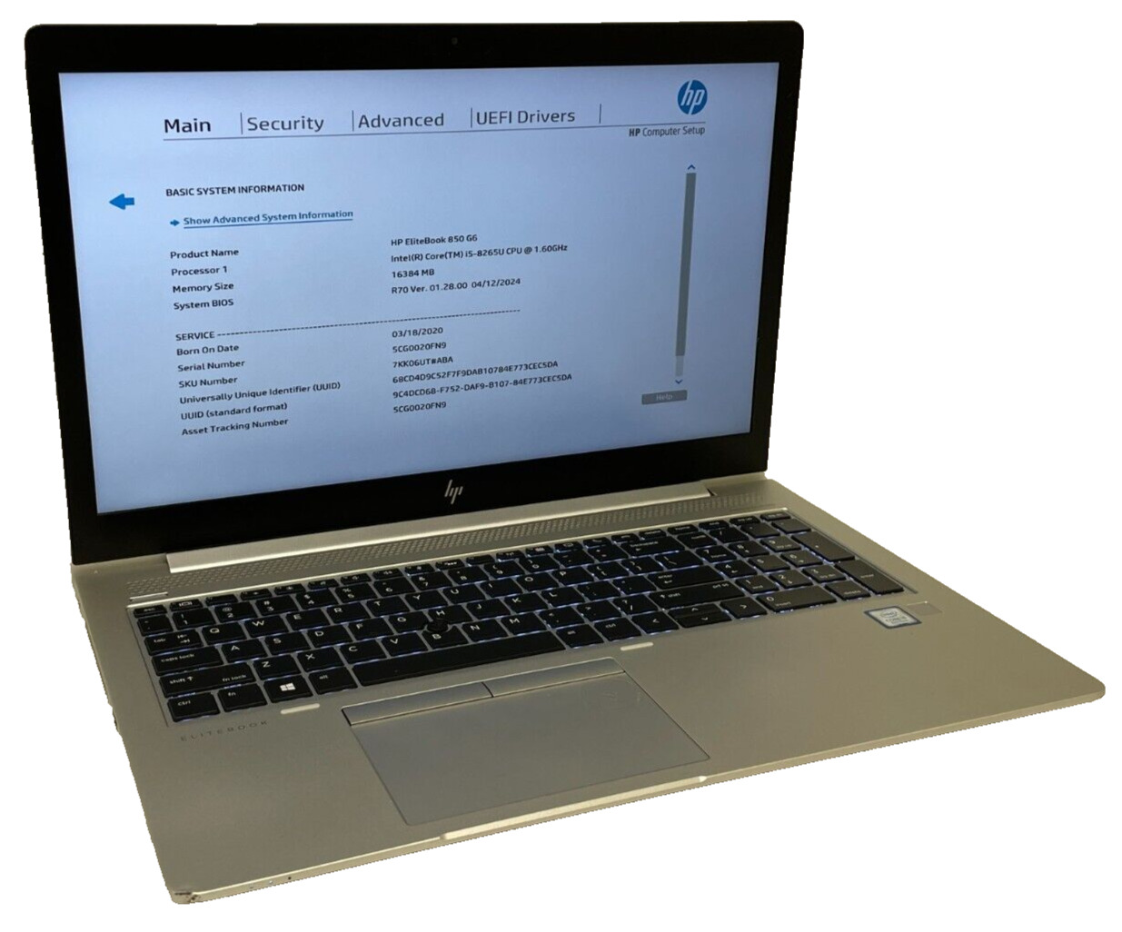 HP Elitebook 850 G6 15.6