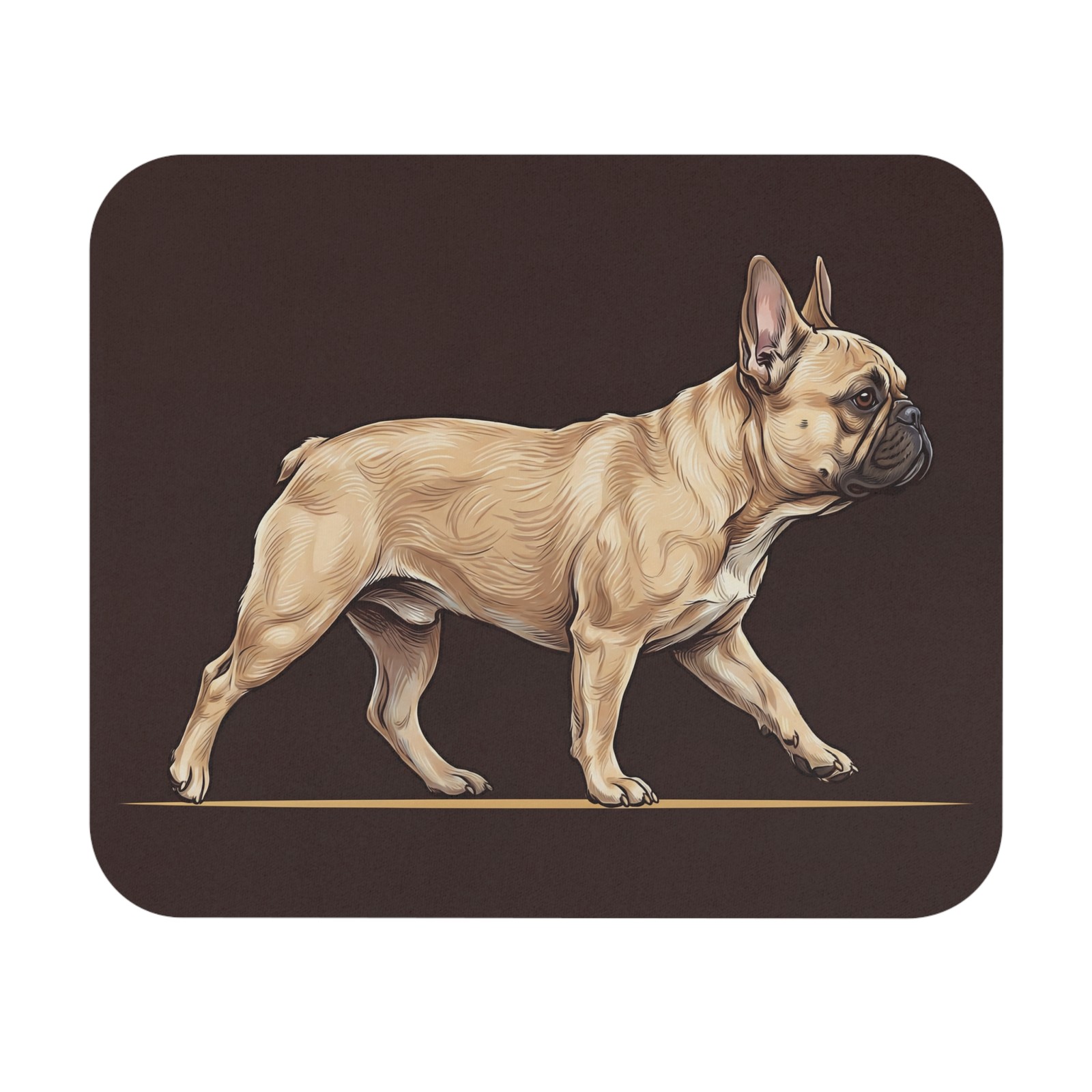 Vintage French Bulldog Mousepad - Fawn Frenchie Art Desk Gift for Dog Lovers