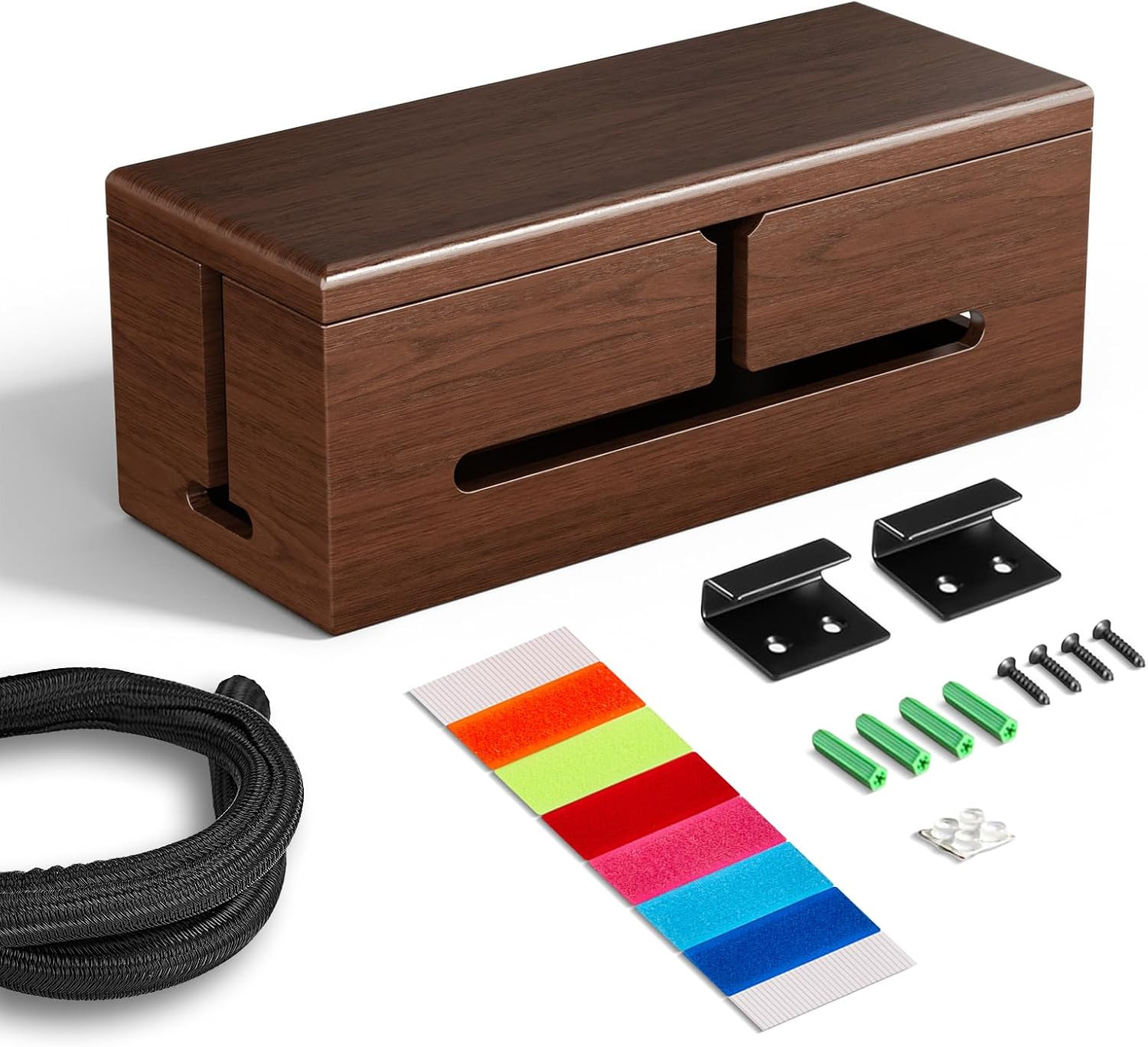 Caja Grande Organizadora Cables Ocultador Cables con Funda Protectora de Cables