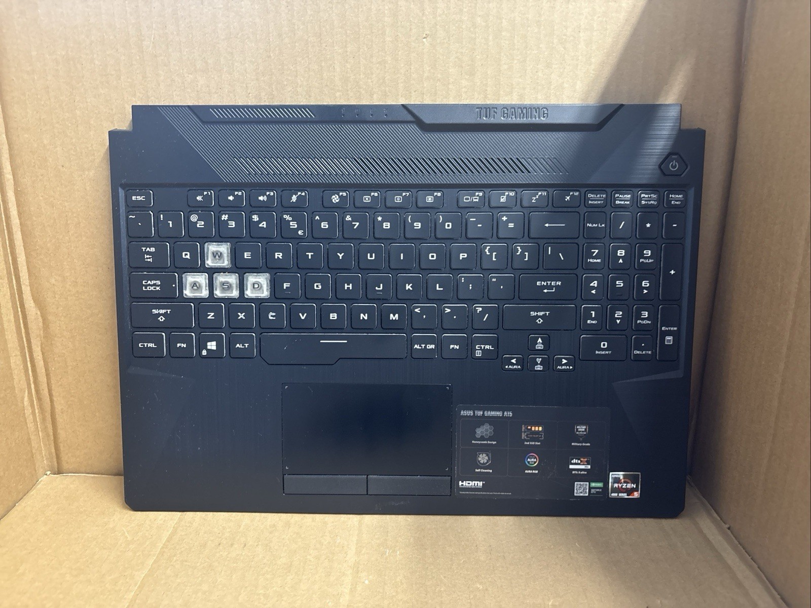 ASUS TUF Gaming A15 Palmrest Keyboard RGB Touchpad Speakers Top Case OEM