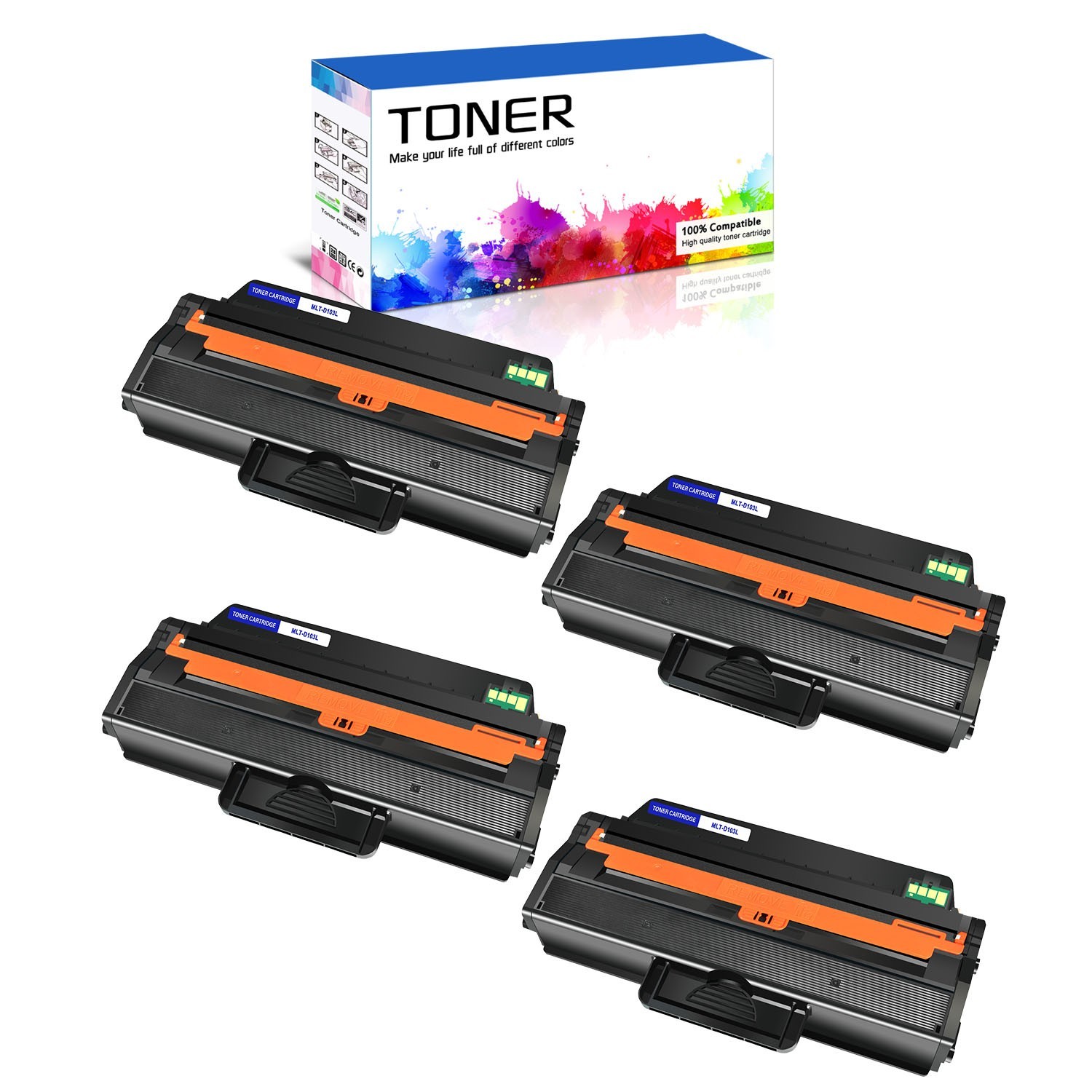 4PK MLT-D103L Toner Cartridge For Samsung ML-2950 ML-2950ND ML-2955DW ML-2951D