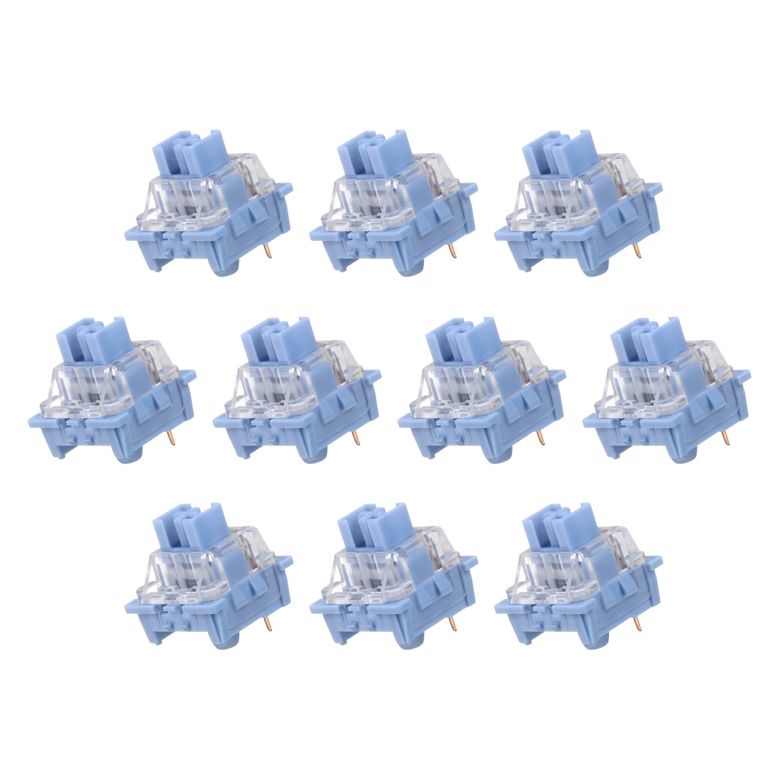 10pcs Light Blue Keyboard Switch 3-Pin 50gf Linear Keyboard Switch Replacement