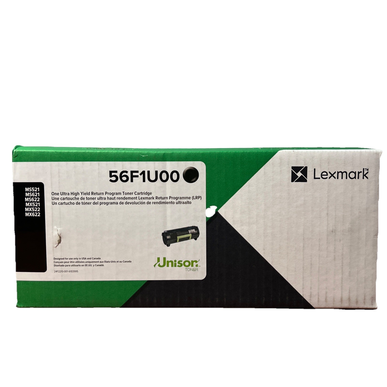 GENUINE LEXMARK 56F1U00 BLACK ULTRA HIGH YIELD RETURN PROGRAM TONER CARTRIDGE
