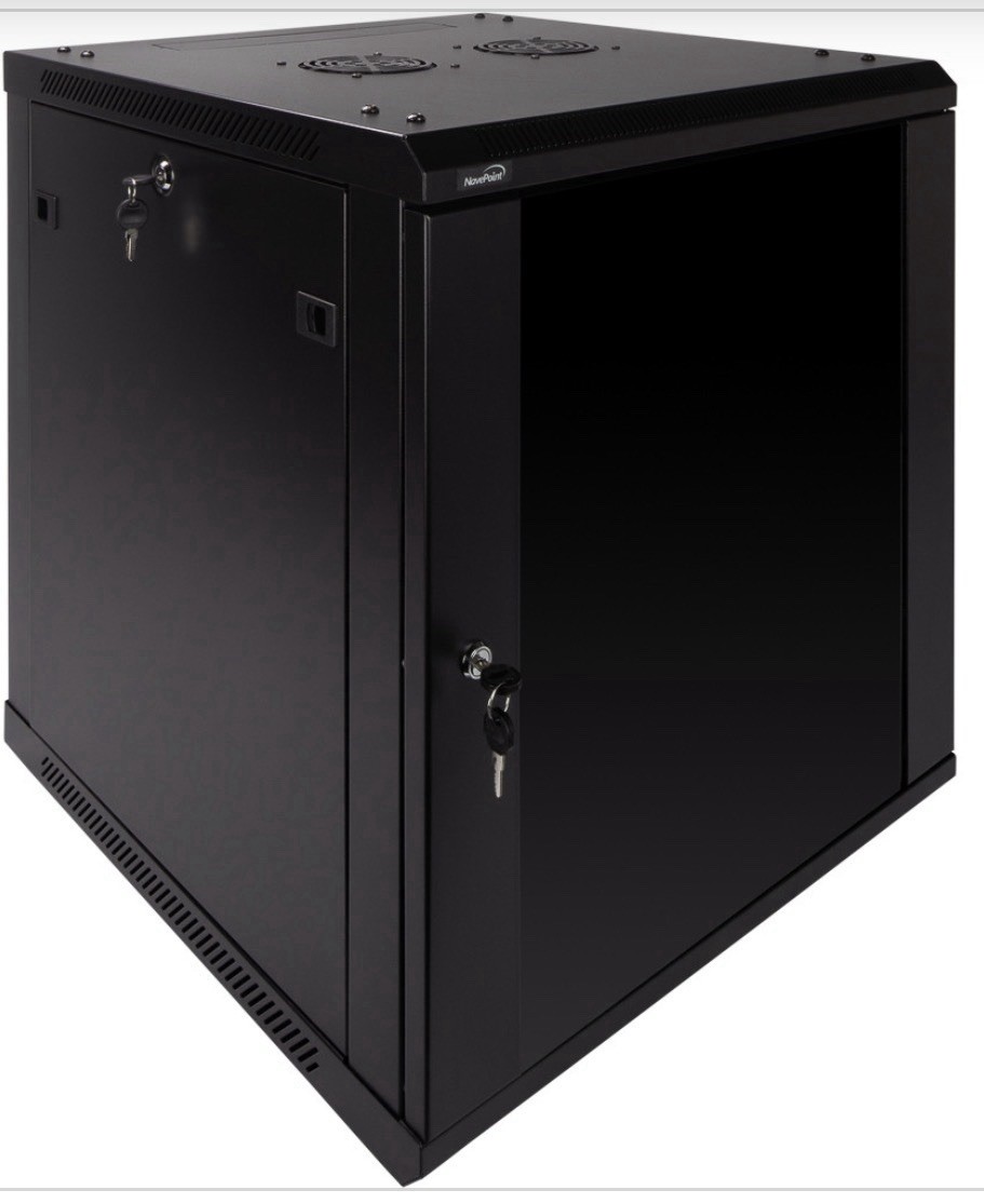 NAVEPOINT 12U 24" DELUXE IT WALLMOUNT CABINET SERVER RACK. LOCAL PICK UP ONLY.