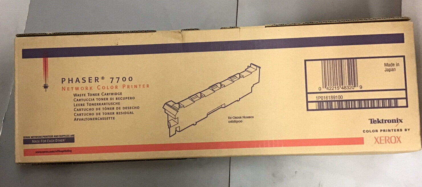 Lot Of 2: Xerox Phaser 7700 Tektronix Waste Toner Cartridge 016189100 (M1)