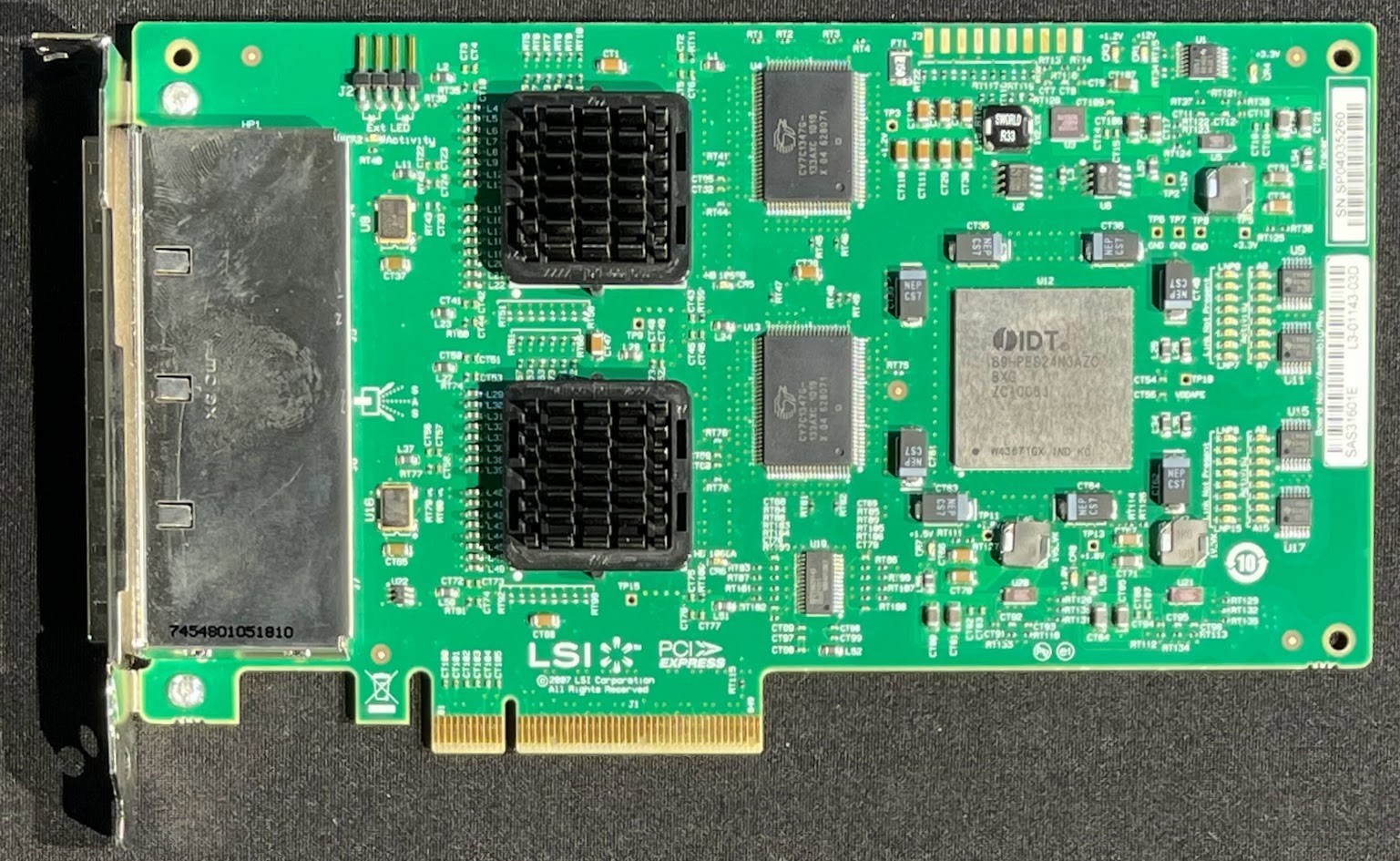 Dell / LSI LOGIC SAS PCIe Raid Storage Controller Card / 500605B / VR4R9