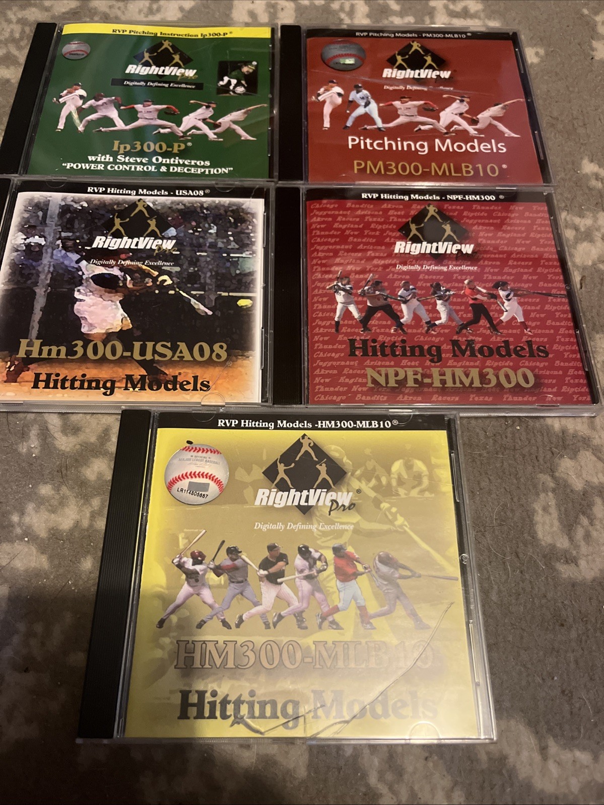 RightView Hitting & Pitching Models 6 CD-ROM Series lp300-p PM300-MLB10 & More