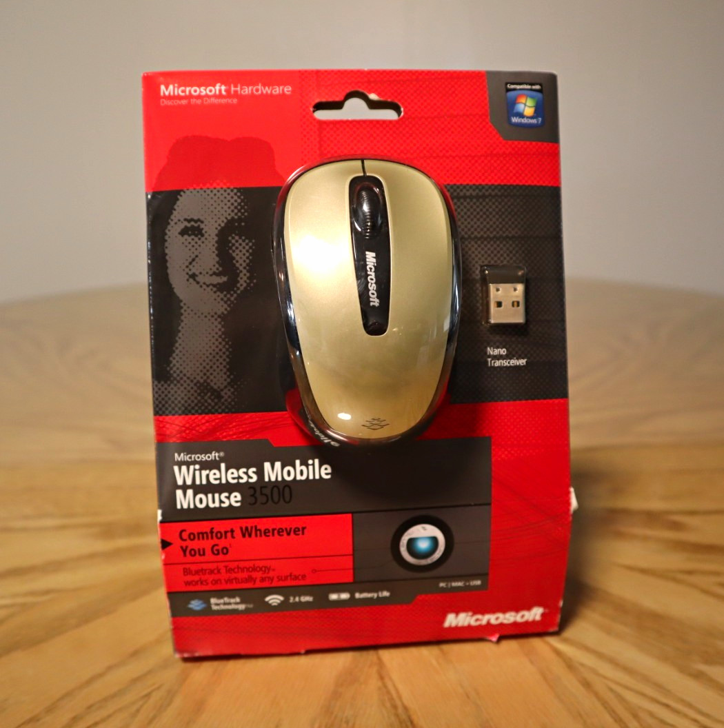 Microsoft Wireless Mobile Mouse 3500 BlueTrack Wireless USB Nano Gold/Black