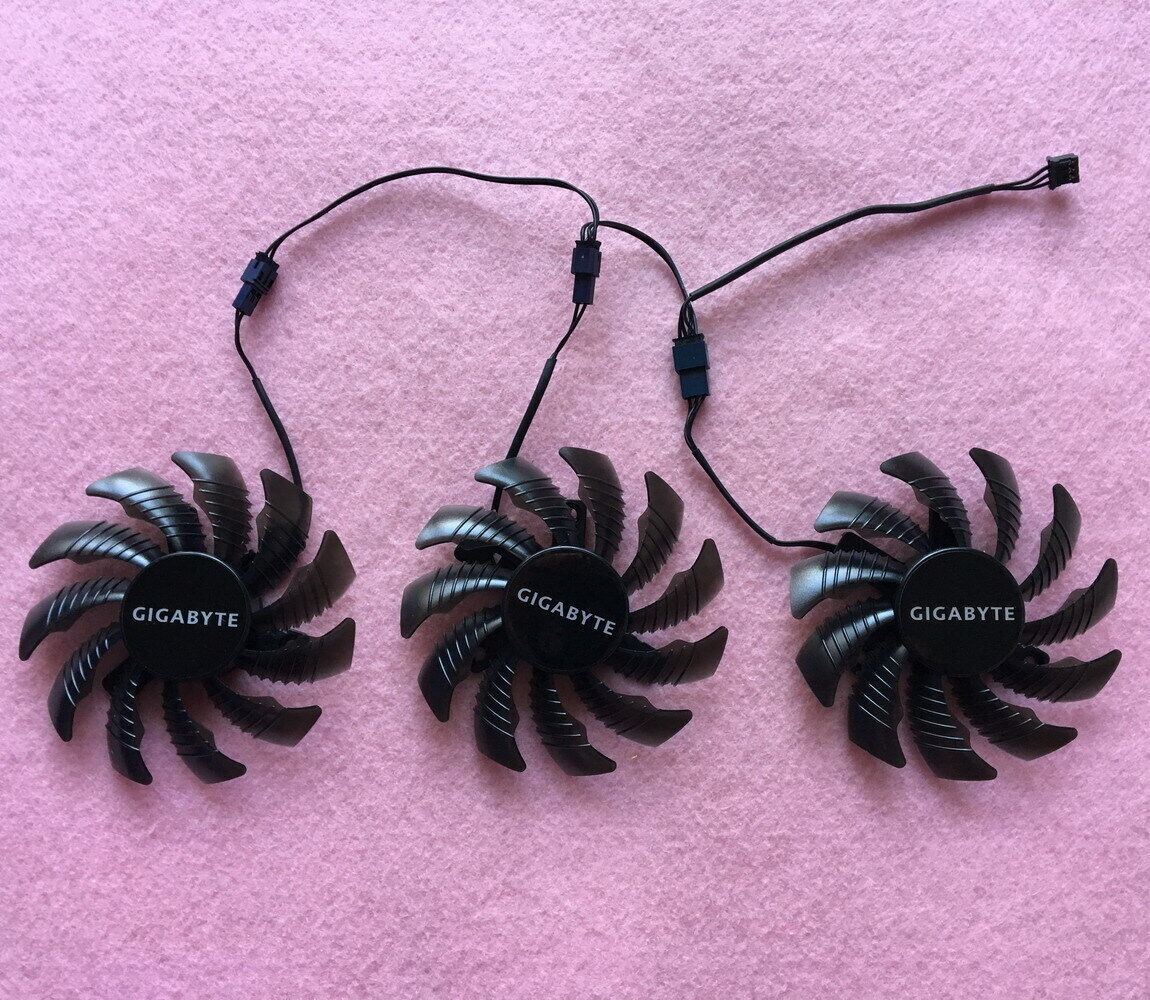 Set of 3 Fan Cooler Fan For GIGABYTE GTX970 GV-N970 T128010SM 75mm Graphics Card