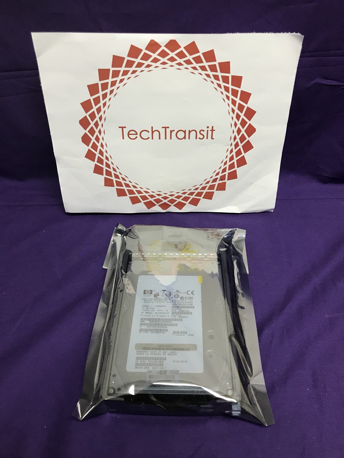 HP 531294-002 BF450DASTK 450GB 15K 3.5" FC Hard Drive 454415-001 AG804B