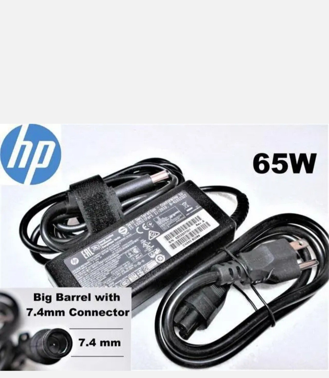 Genuine HP 65W Laptop Charger & Desktop Mini 800 G2, G3 AC Power Adapter