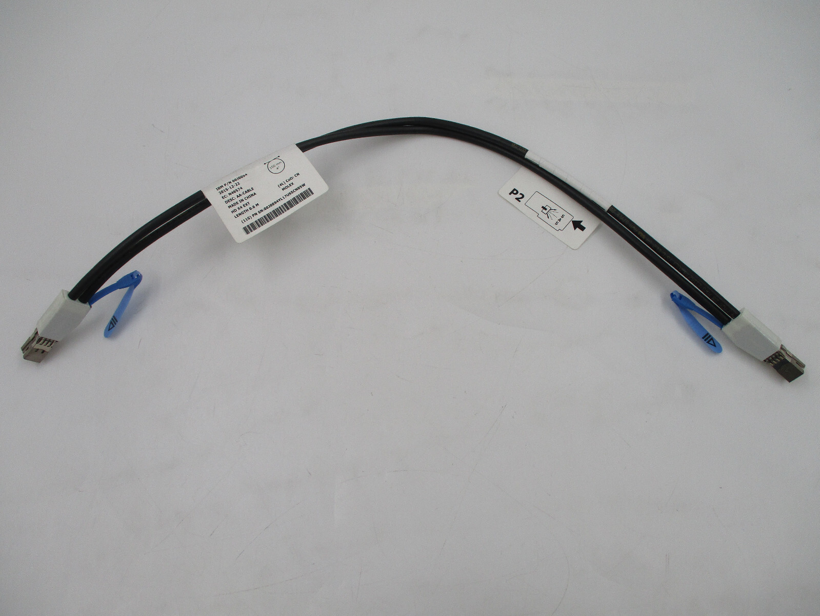 IBM Storwize V3700 Molex 100mm/4" 6Gb/s SAS Cable IBM PN: 00J0094 Tested Working