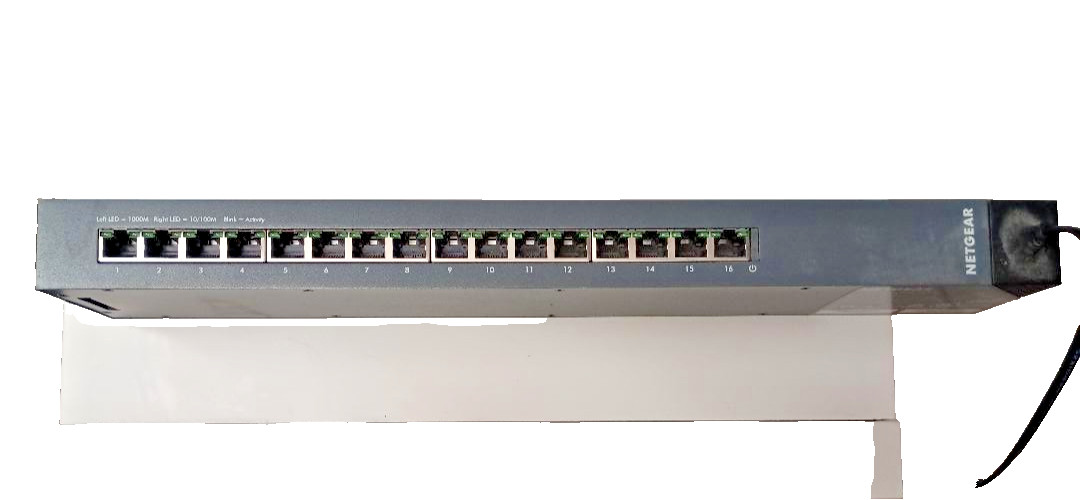 NETGEAR GSS116E 16-Port Smart Managed Gigabit Ethernet Click Switch - PRE-OWNED