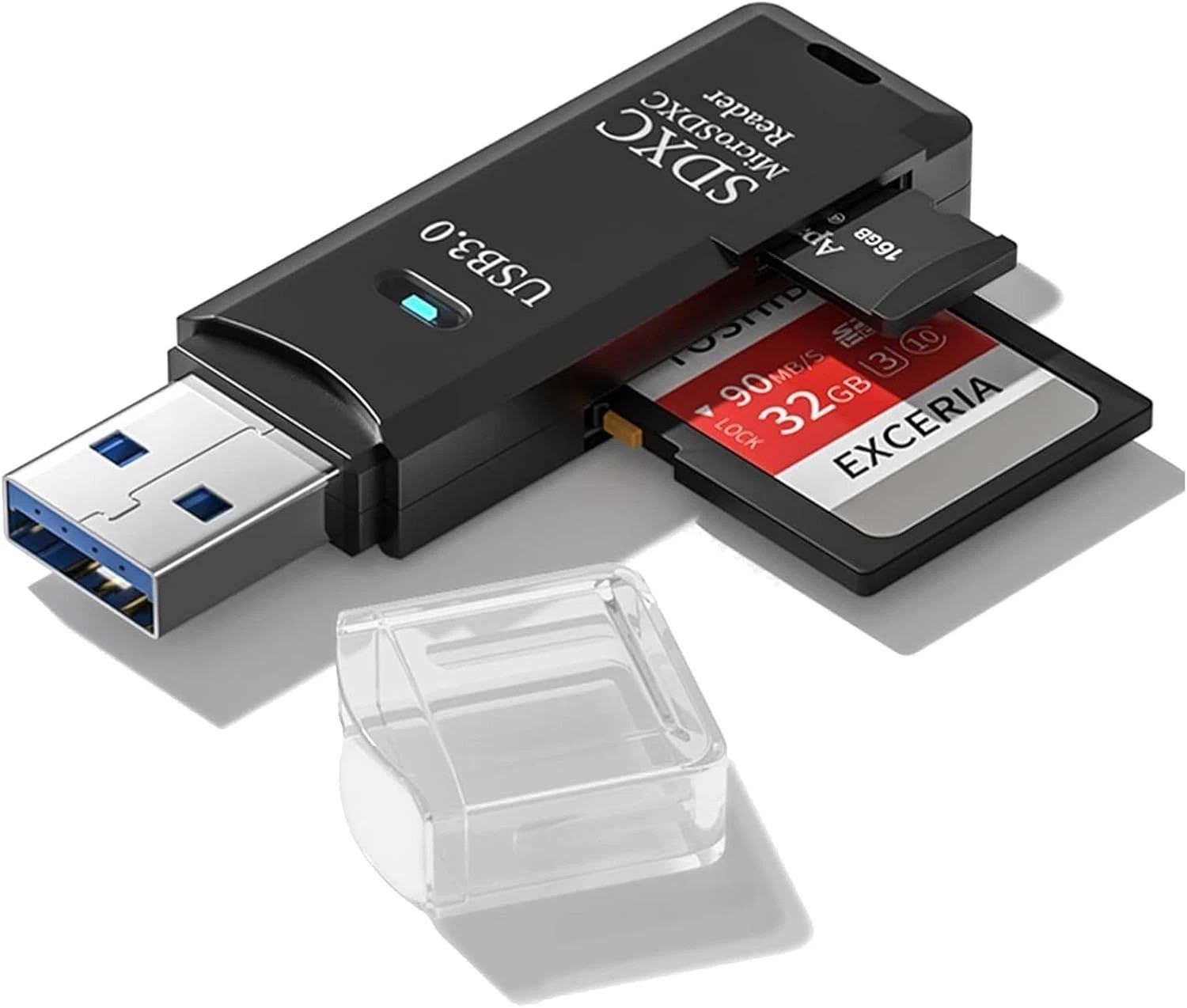 0 Micro SD Card Reader, 5Gbps 2-in-1 SD Card Reader to USB Adapter, Memory Ca...