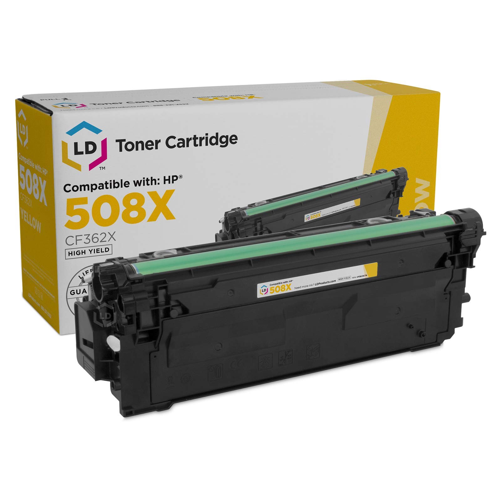LD Compatible Replacement for HP 508X/CF362X HY Yellow Toner Cartridge