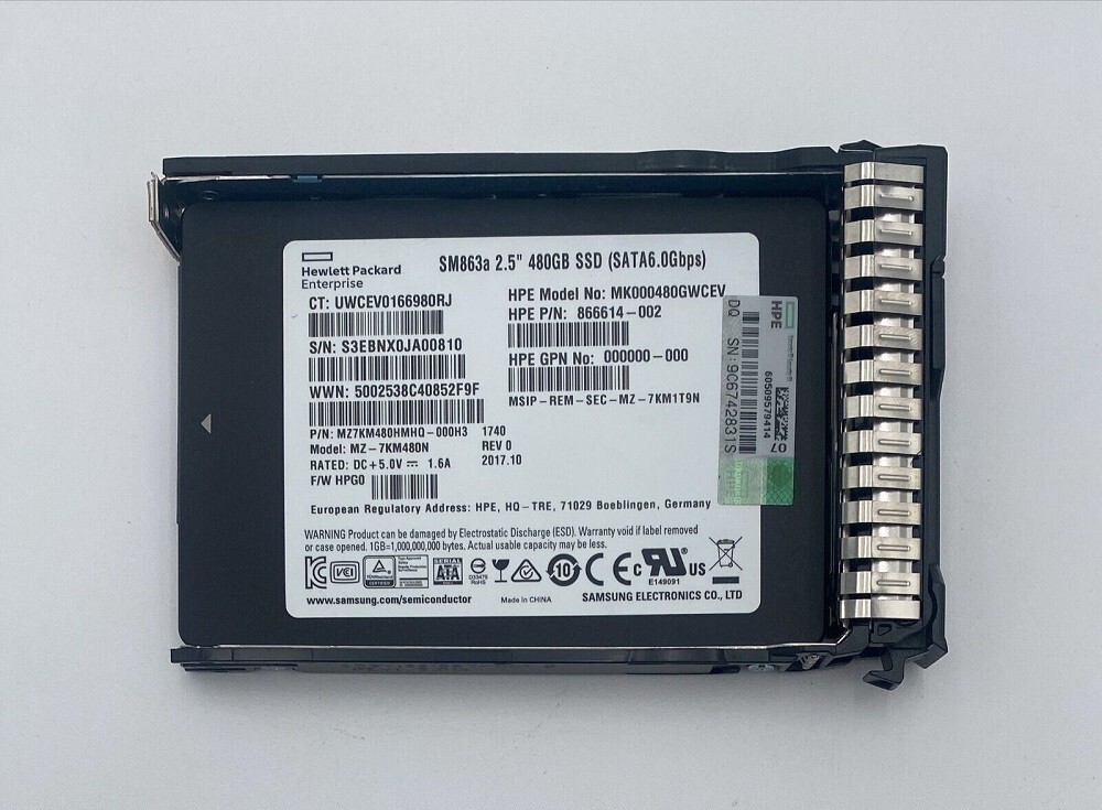 Compatible NEW HPE 2.5"480GB SATA 6G G10 ServerSSD Replace 872344-B21 872518-001