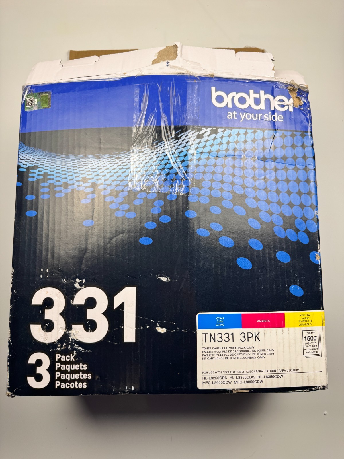 Brother TN-331 CMY Toner 3-Pack Genuine OEM | Open Box, Never Installed