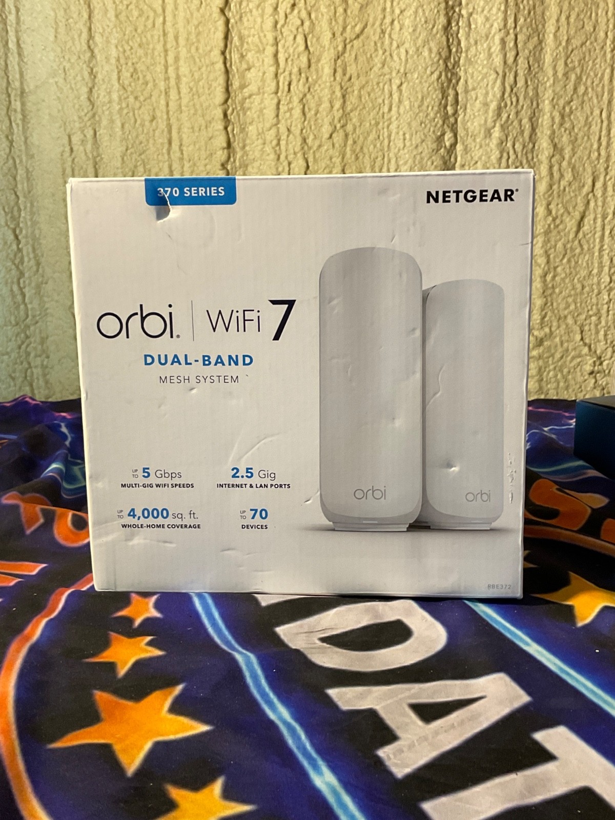 NETGEAR Orbi 370 Series WiFi 7 DUAL BAND Mesh System 5 GBS *NEW/OPEN BOX