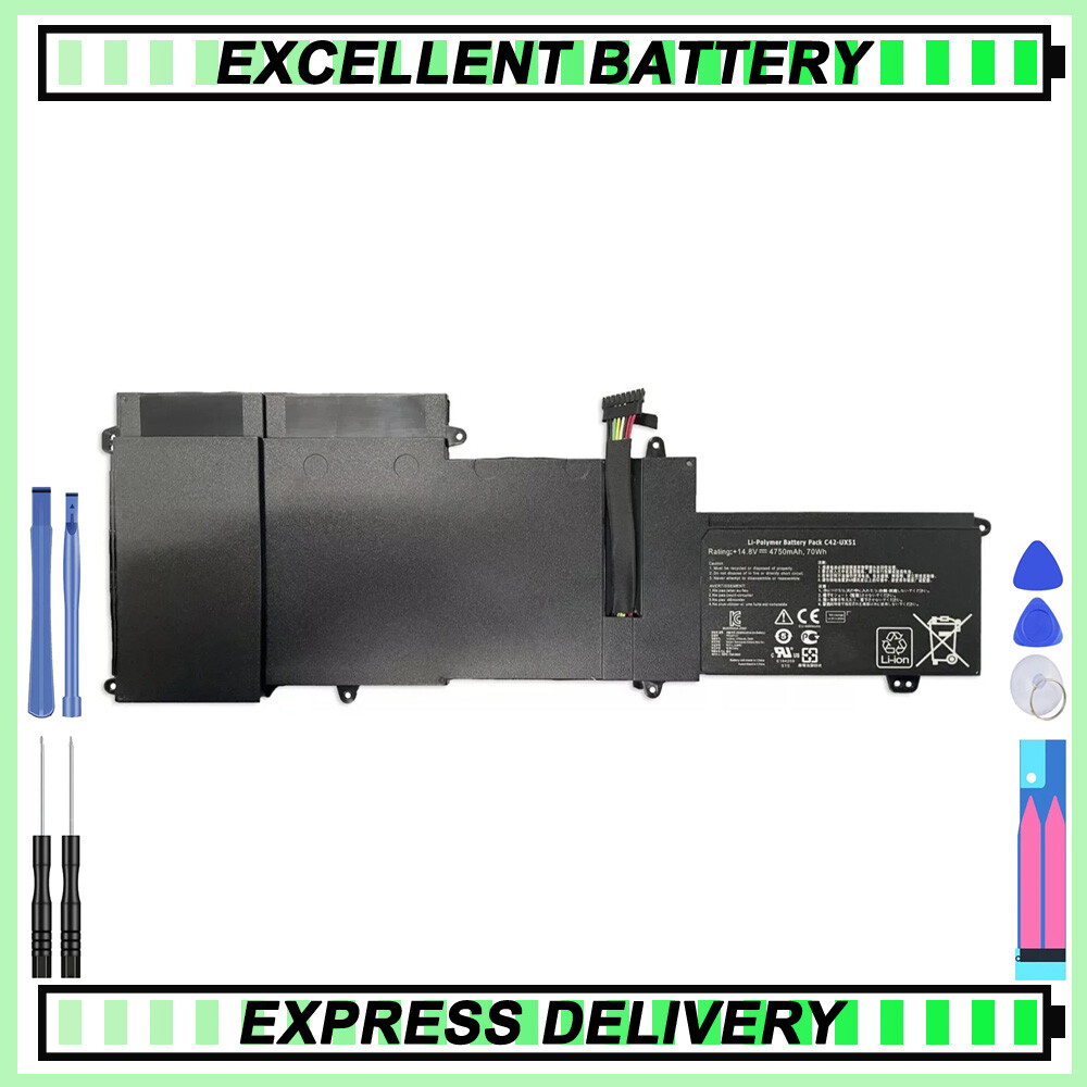 NEW REPLACEMENT C42-UX51 Battery for ASUS ZenBook UX51 UX51V UX51VZ U500VZ