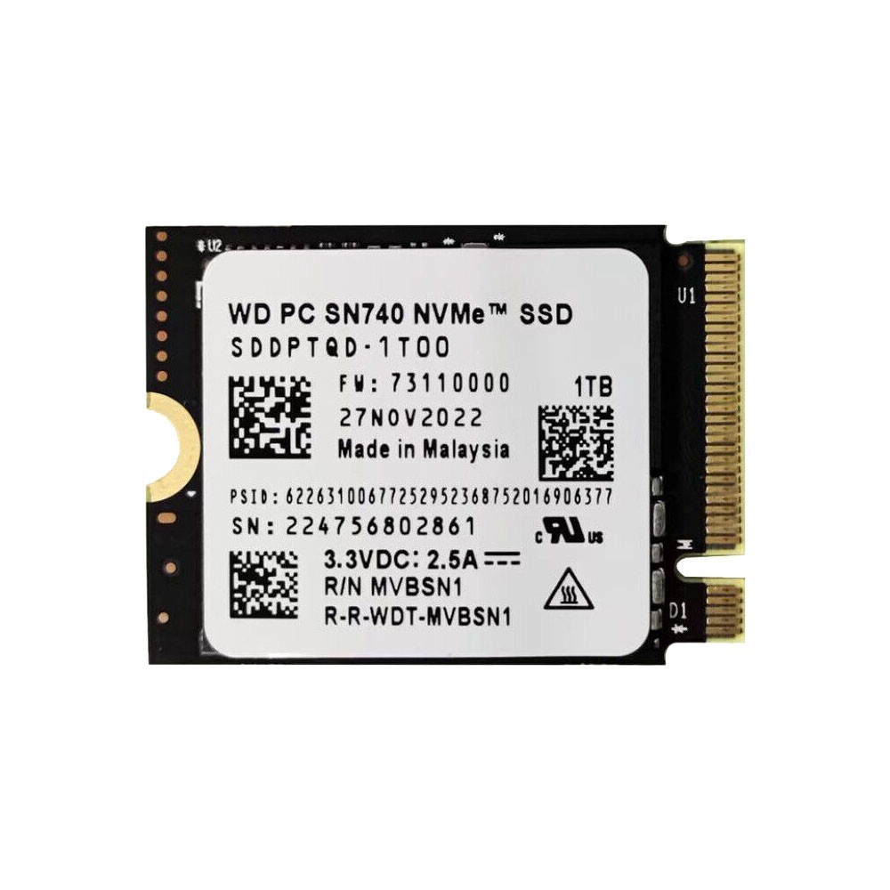 WD SN740 1TB M.2 2230 SSD NVMe PCIe4x4 For Steam Deck ASUS ROG Dell Laptop