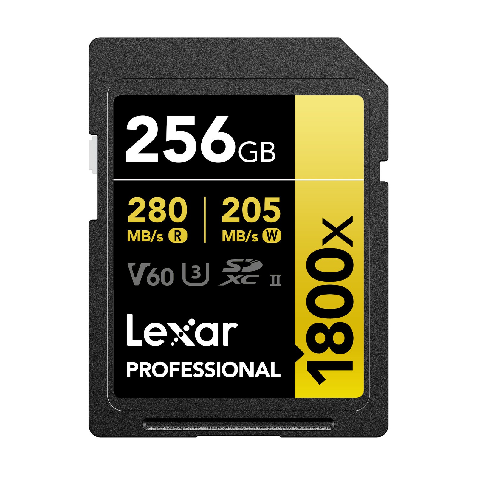 Lexar 256GB Professional 1800x UHS-II SDXC Memory Card (GOLD Series)
