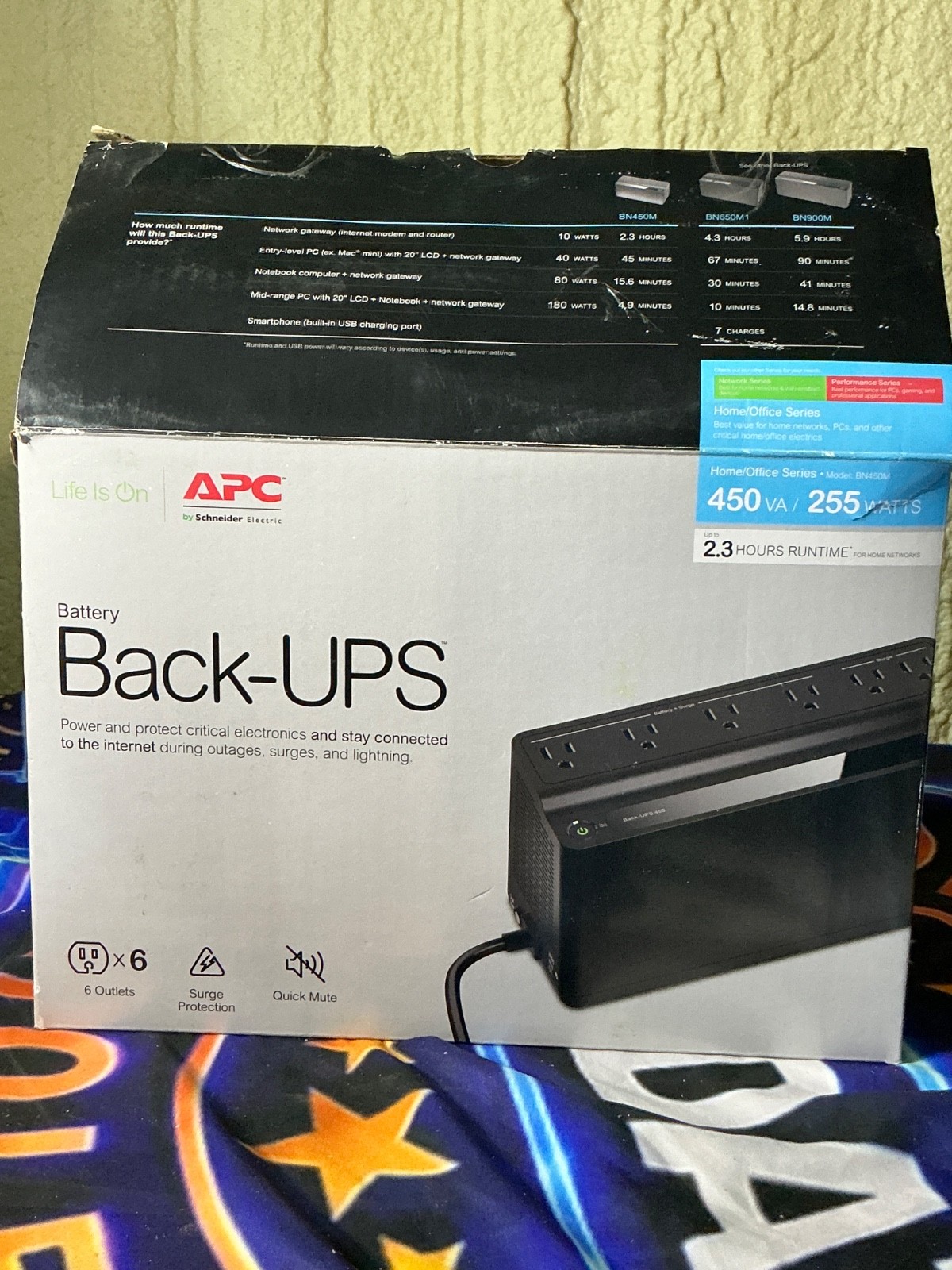 APC BN450M 120V 6 Outlet Back UPS *OPEN BOX*