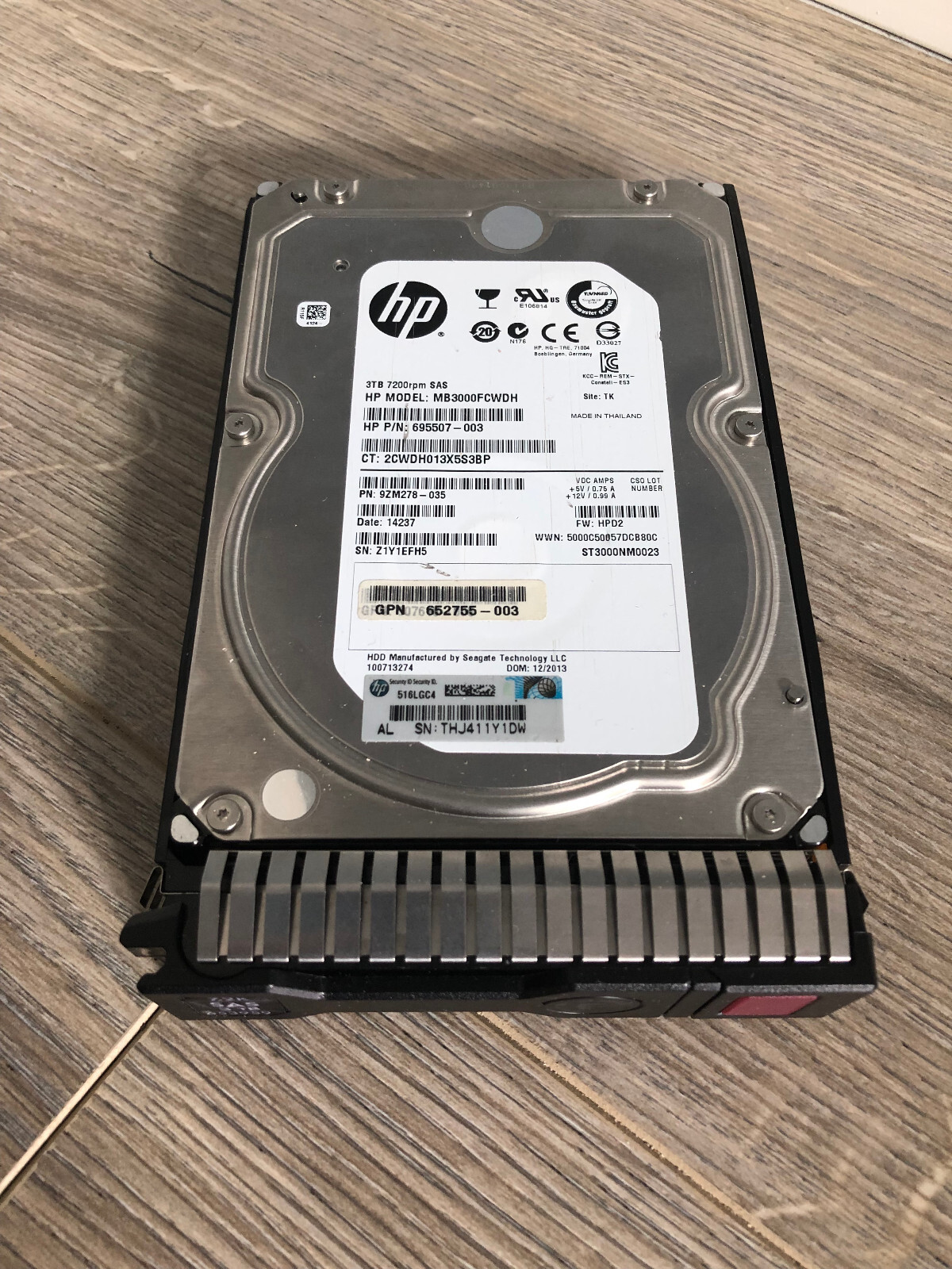 HPE Mb3000fcwdh 3TB , Internal, 7200 RPM SAS Hard Drive