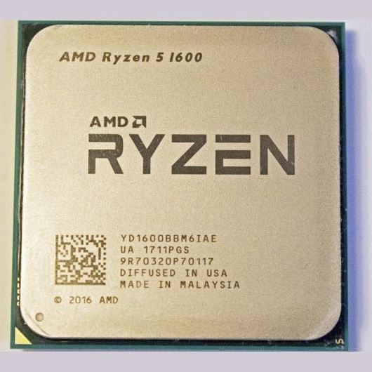 AMD Ryzen 5 1600 3.2 GHz Socket AM4 Desktop CPU Processor YD1600BBM6IAE