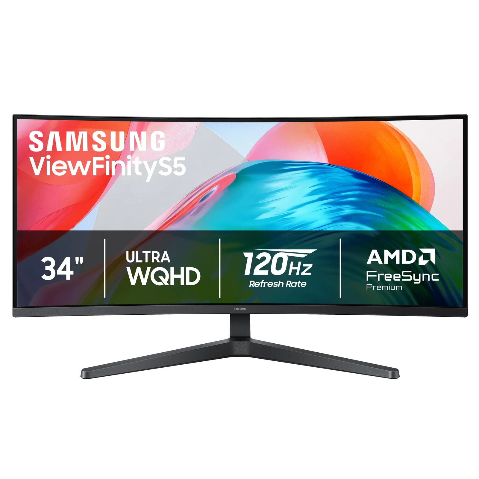 Samsung LS34H550GANXZA 34" ViewFinity S5 Ultrawide QHD 120Hz Curved Monitor