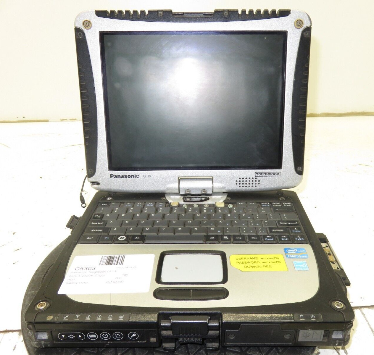 Panasonic ToughBook CF-19 Laptop Intel Core i5-2520M 4GB Ram No HDD/Battery