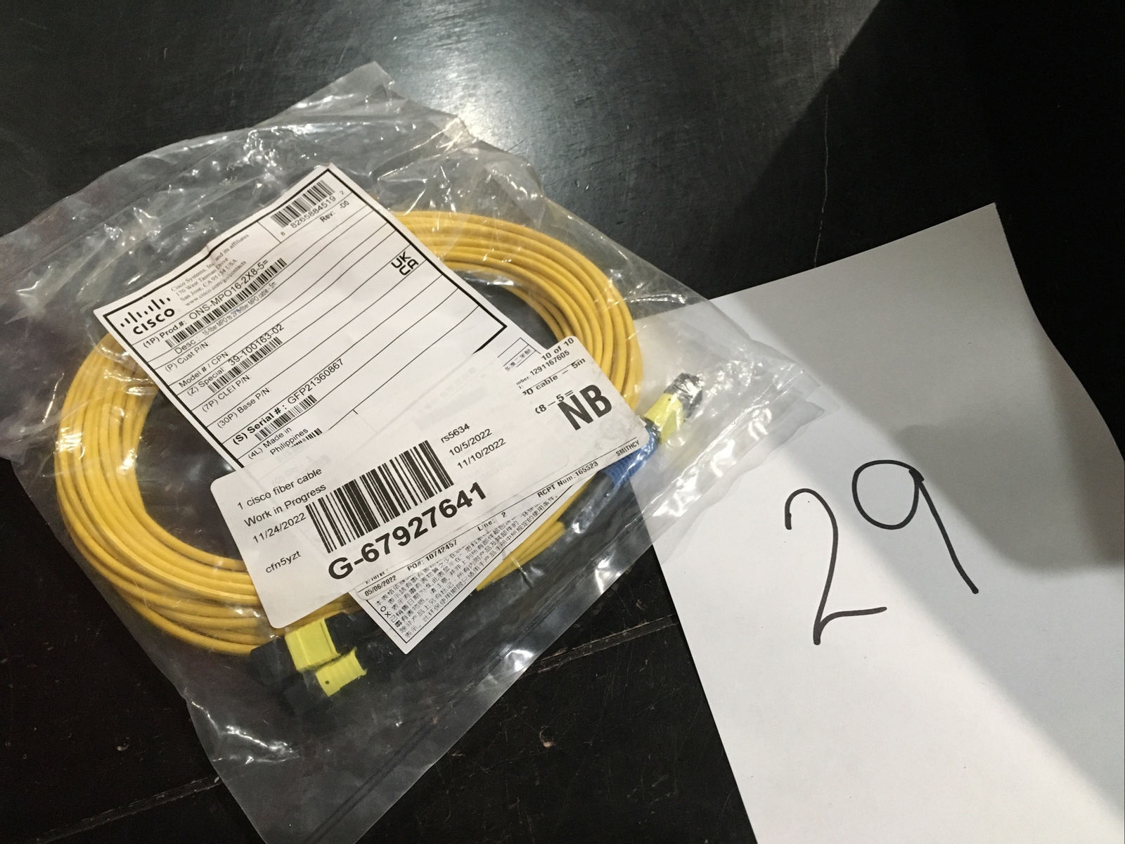 OEM GENUINE- Cisco ONS-MPO16-2X8-5= (16-Fiber MPO to 2x 8-Fiber MPO Cable - 5M)