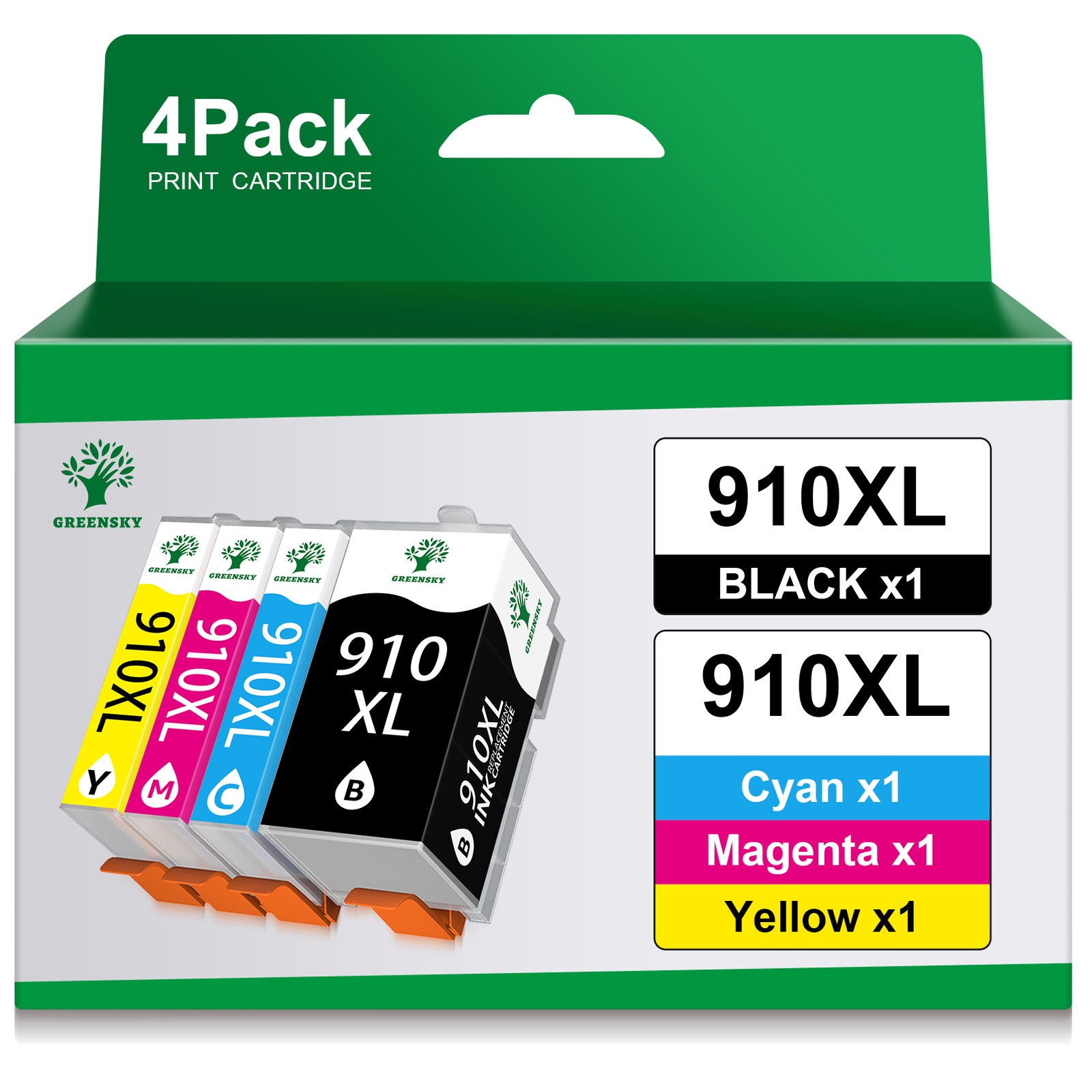4Pack 910 XL 910XL Ink Cartridges for HP 910 OfficeJet Pro 8015 8020 8025 8028