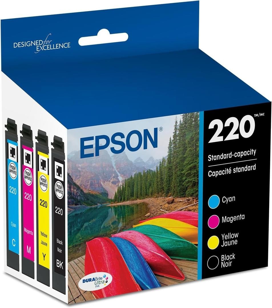 EPSON 220 Ultra Ink Standard Capacity Black & Color Cartridge Combo Pack