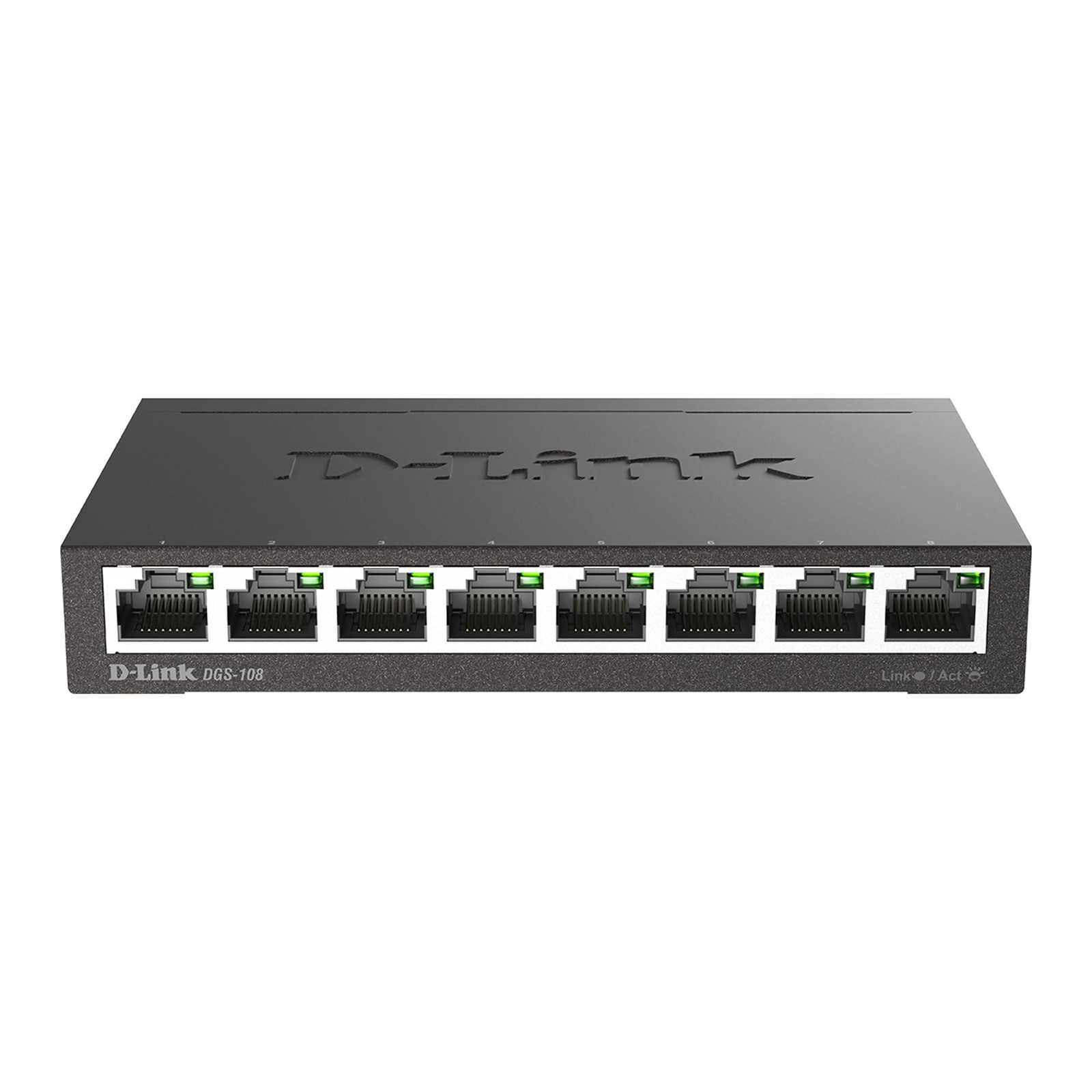 D-Link DGS 108 8 Port Gigabit Ethernet Switch Unmanaged, Plug & Play Network