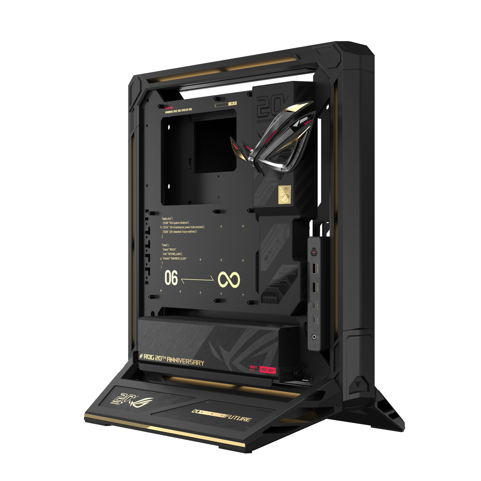 ASUS - ROG GR20 Open-Frame EATX Mid Tower PC Case - 20th Edition (Brand New)