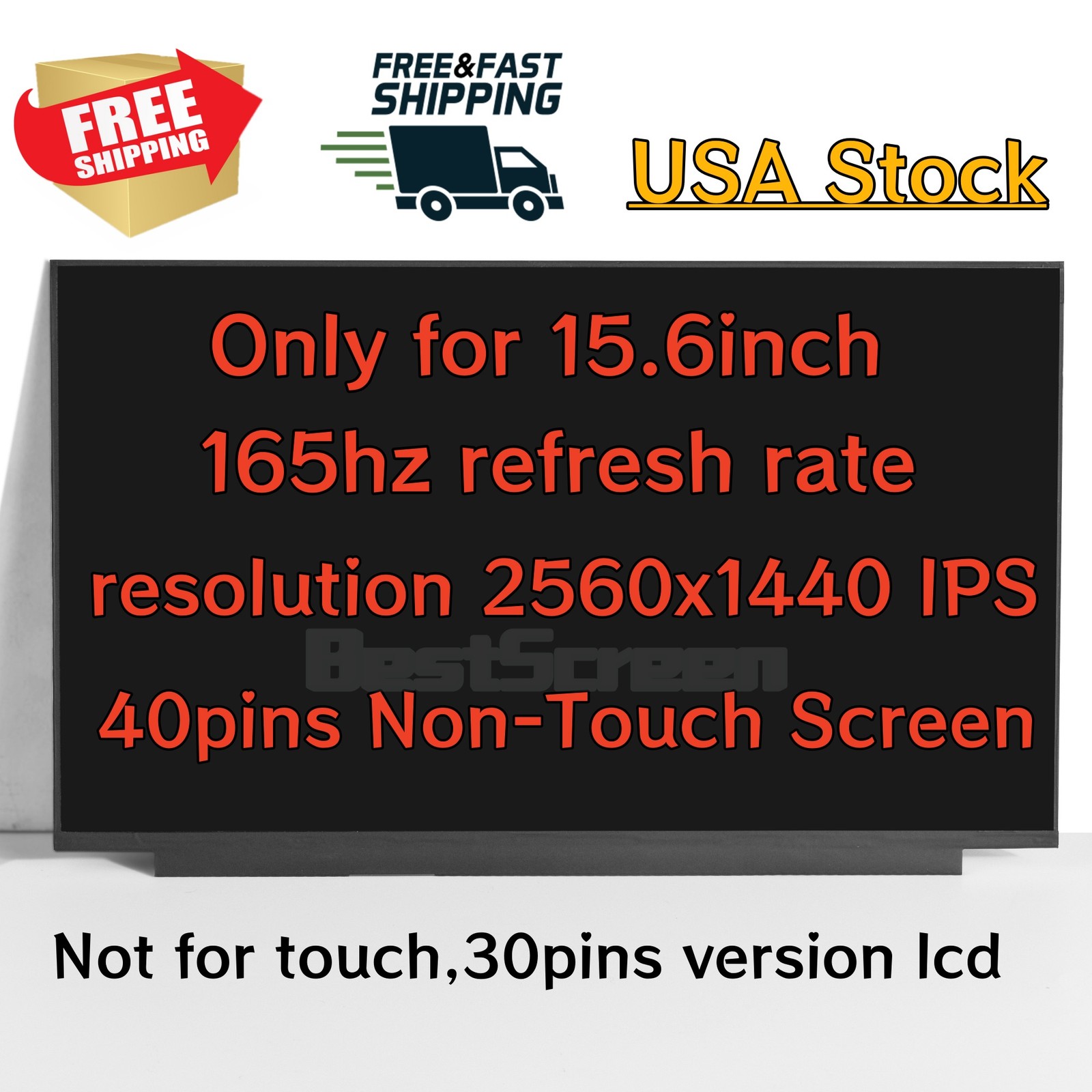 NE156QHM-NY1 V8.2 40 Pins 2560x1440 165hz IPS Screen Replacement LCD Display