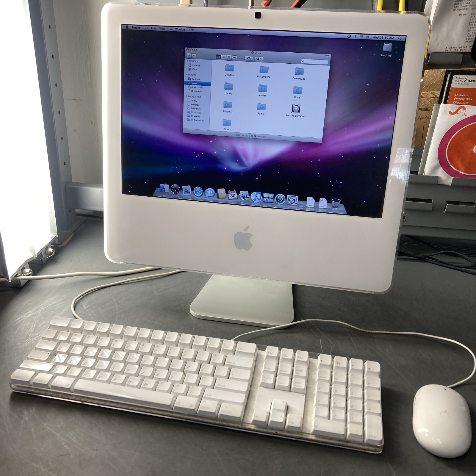 Apple iMac 17" Core Duo 1.83Ghz 1.5GB RAM 150GB HDD W/ OS X 10.5 Keyboard Mouse