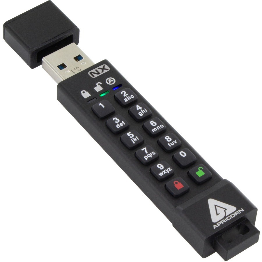Apricon Aegis Secure Key 3NX: Software-Free 256-Bit AES XTS Encrypted USB 3.1