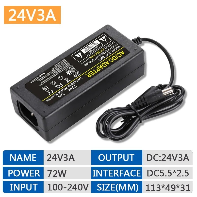 AC 110-240V DC 5V-48V 3A-5A Universal Power Adapter Charger EU US for LED Light