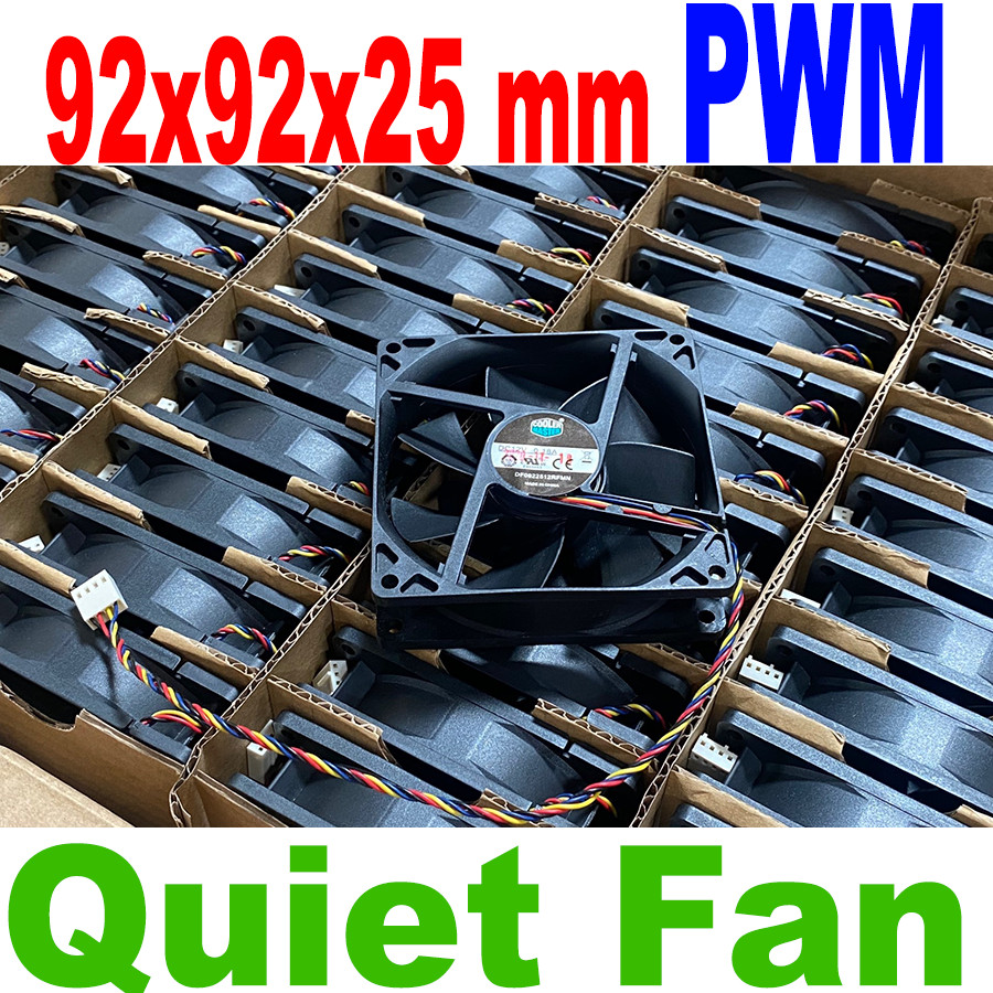 Cooler Master 92mm 4-Pin PWM Fan 92x25mm Quiet CPU Case Cooling Fan