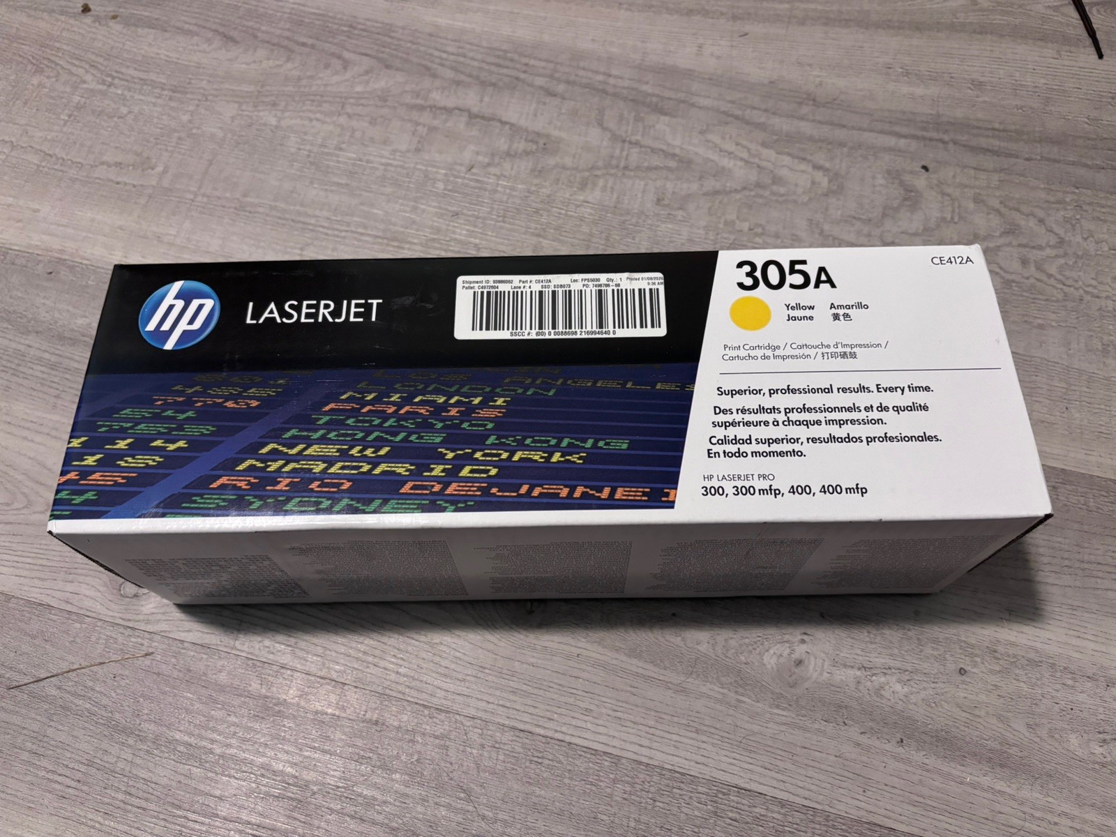 HP 305A Yellow CE412A Toner Cartridge New in Sealed Box
