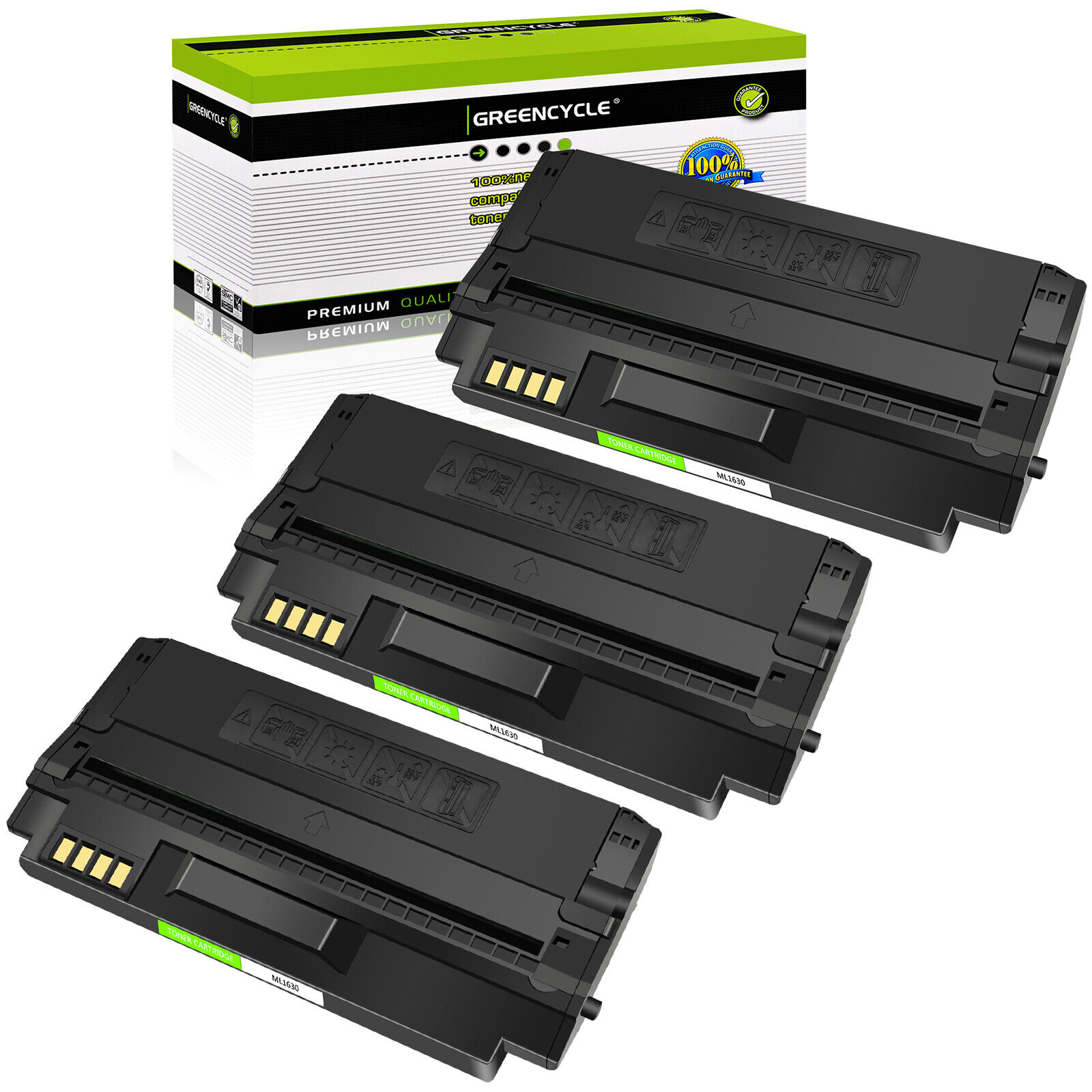 3PK ML-D1630A Toner Cartridge Compatible with Samsung ML-1630 ML-1630W Printer