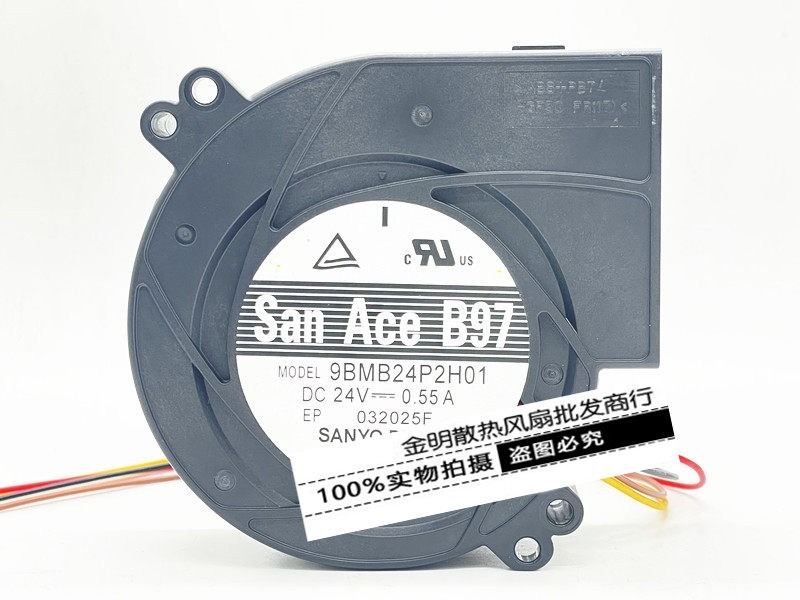 1PCS SANYO 9BMB24P2H01 24V 0.55A PWM-controlled blower fan with turbine cooling