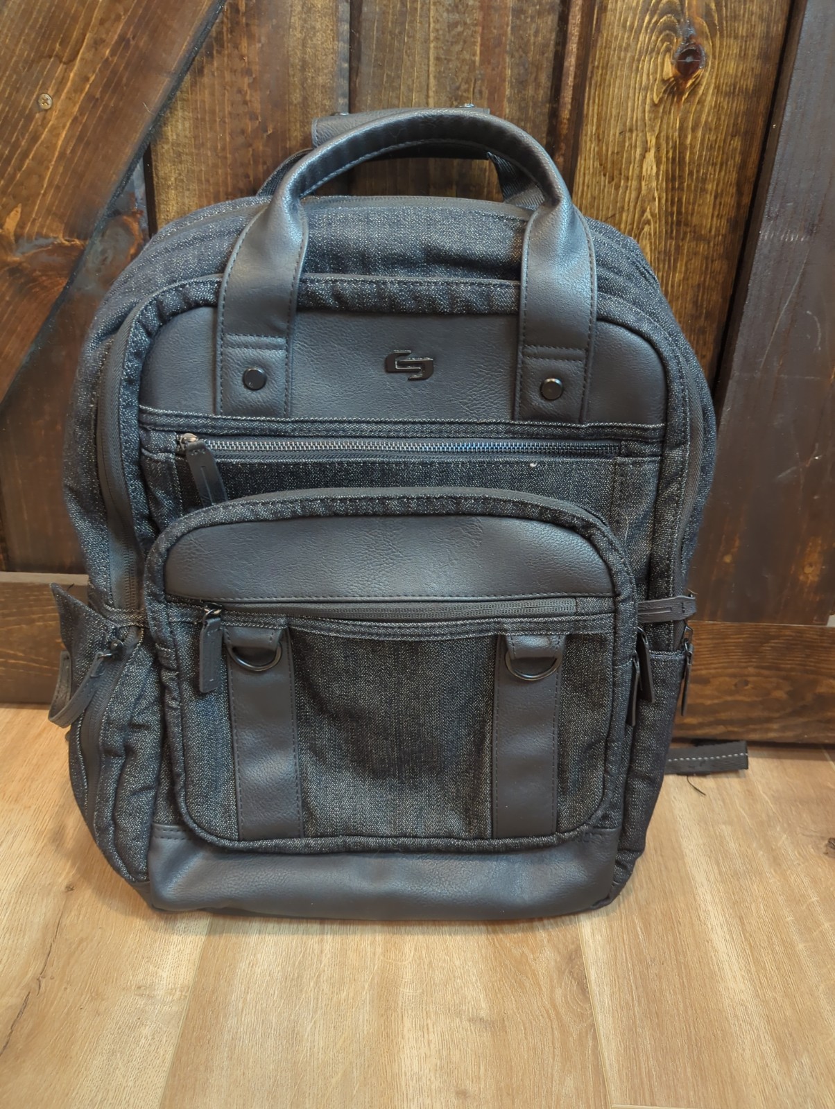 Solo Bradford Executive Collection Laptop Backpack Bag Bookbag Carry On Black