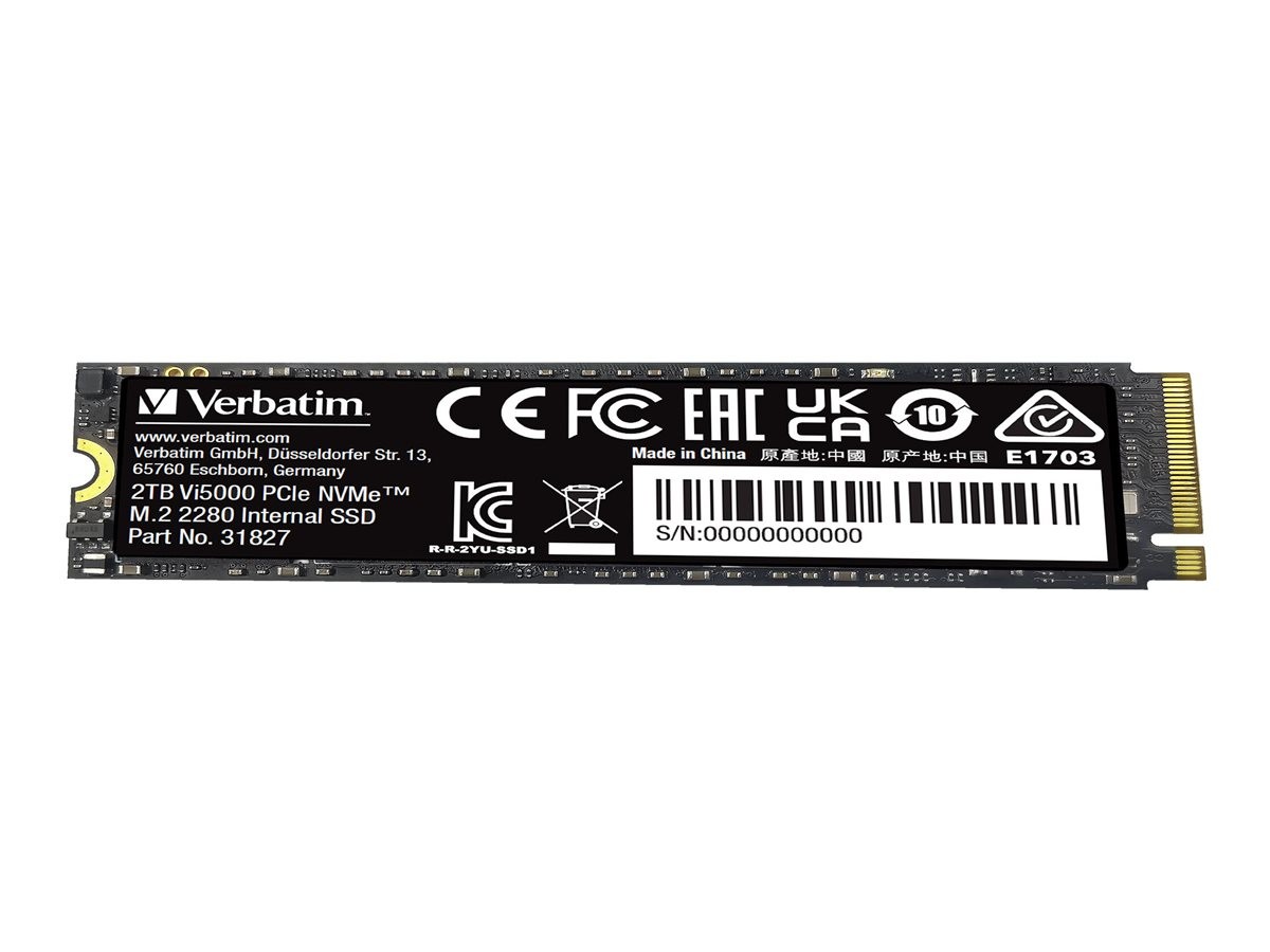 Verbatim Vi5000 M.2 SSD 2TB PCIe4 NVMe 31827 Internal SSD