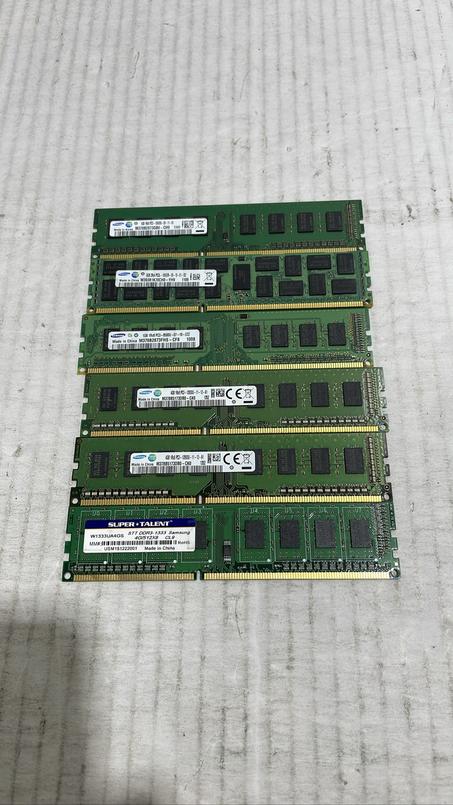 Samsung Super Talent M393B1K70CH0-YH9 PC3 PC3L Desktop Server RAM Mixed Lot of 6