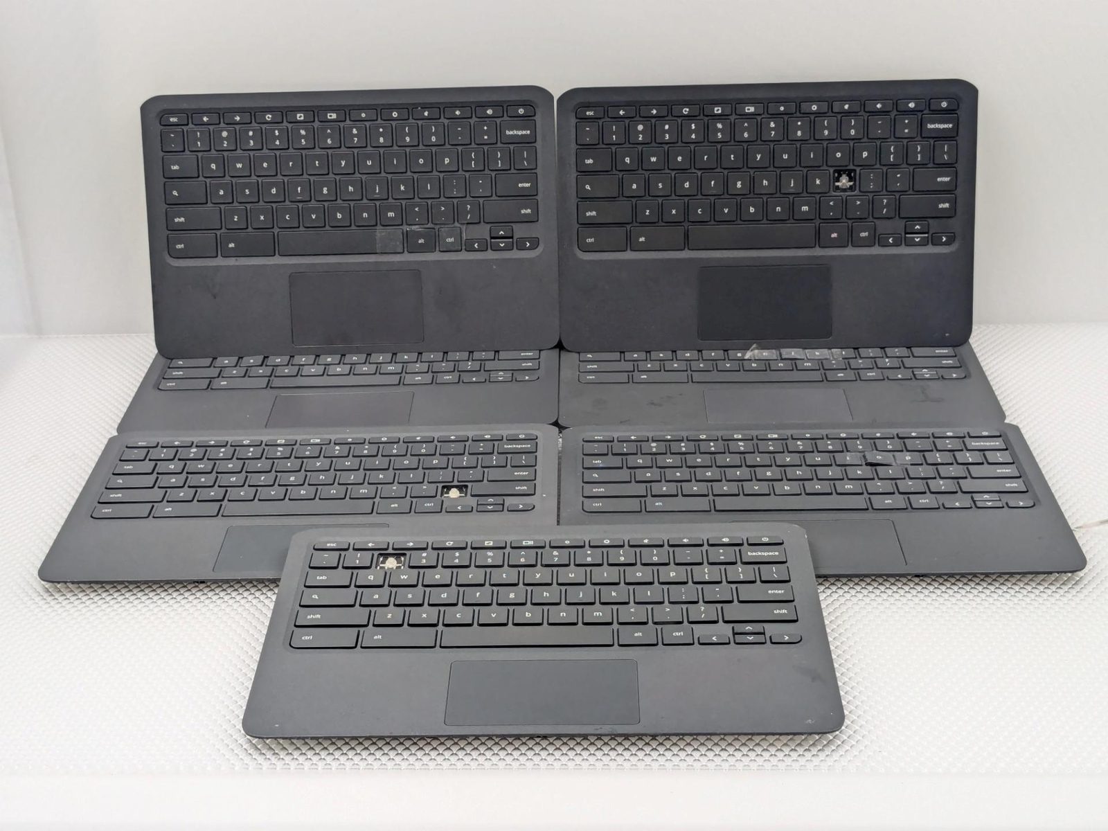 Lot of 7 - HP ChromeBook 11A G6 Palmrest Touchpad Keyboard - L52192-001 (Defect)